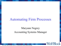 Automating Firm Processes