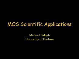 MOS Scientific Applications