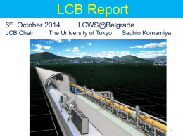 スライド 1 - International Linear Collider