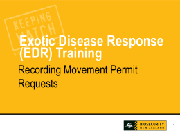 Recording Movement Permit Requests