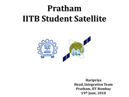Pratham, IITB Student Satellite Conceptual Design Review