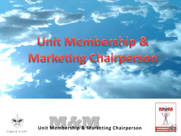 PowerPoint Presentation – Unit M&M Chairperson