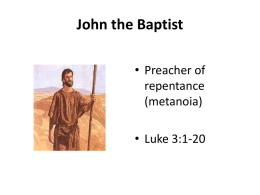 John the Baptist - Charis Training