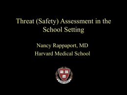 Threat Assessment in the School Setting