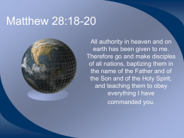 Matthew 28:18-20