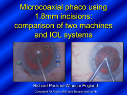 Microcoaxial phaco using 1.8mm incisions: comparison of