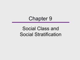 Chapter 10, Social Stratification