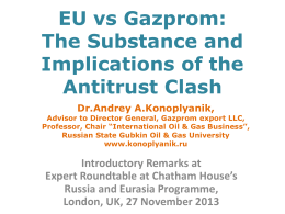 Antitrust: Commission opens proceedings against Gazprom