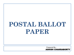 Voters entitled to vote by post