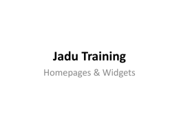Jadu Training - Messiah College
