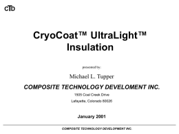 Cryo insulation March 2005