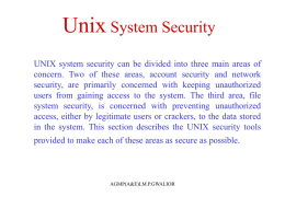 Unix Computer Security