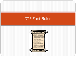 DTP RULES