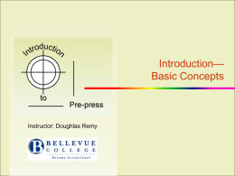 Pre-press Processes and Techniques