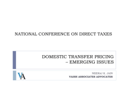 PROFITS METHOD &ndash; PROFIT SPLIT METHOD (&lsquo;PSM&rsquo;)