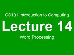 Word Processing & DTP