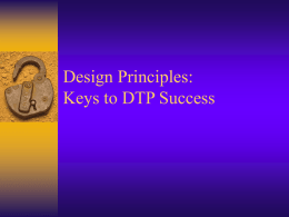 Design Elements of DTP - Day One