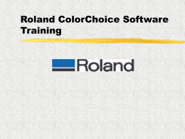 Roland ColorChoice Software Training