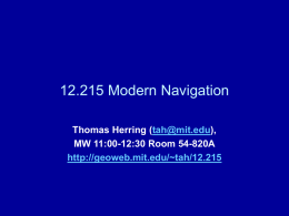 PowerPoint Presentation - 12.215 Modern Navigation