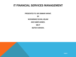 DaimlerChrysler Financial Services IT Finance Management