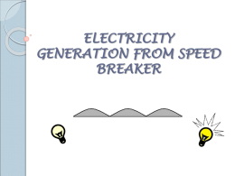 ENERGY GENERATION FROM SPEED BREAKER