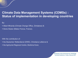 Climate Data Management Systems (CDMSs)