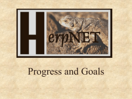 HerpNET Progress and Goals