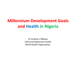 Millennium Development Goals NIGERIA