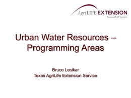 Groundwater Conservation Districts: Roles and Responsibilities