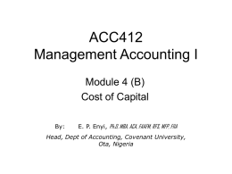 ACC412 Management Accounting I