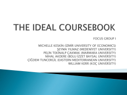 THE IDEAL COURSEBOOK - Forum on Curricular Issues