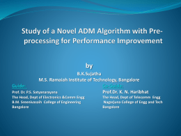 Research work on PERFORMANCE IMPROVEMENTS IN …