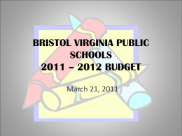 Proposed Budget Presentation 2011-2012
