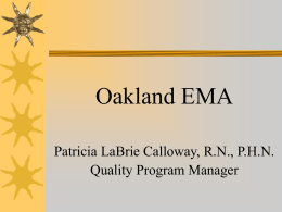 Oakland EMA - National Quality Center