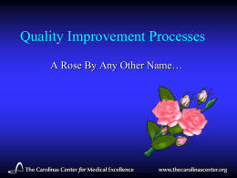 Quality Improvement Process - CCME