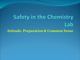 Safety in the Chemistry Lab