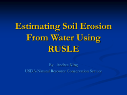 Estimating Soil Erosion From Water using RUSLE