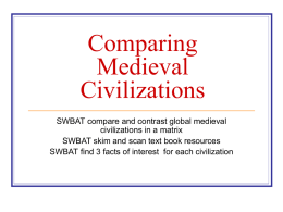 Comparing Medieval Civilizations