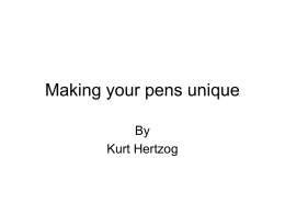 Making your pens unique