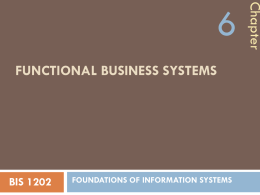 information systems intro