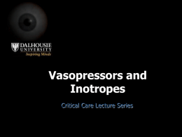 Fluids and vasopressors/inotropes in resuscitation.