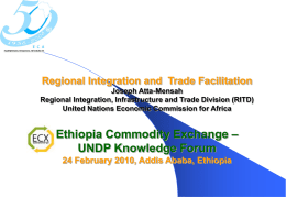 TRADE FACILITATION - Ethiopia Commodity Exchange