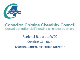 Canadian Chlorine Chemistry Council Conseil canadien de l