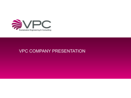 VPC COMPANY PRESENTATION