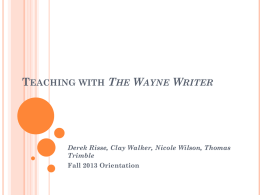 Working with The Wayne Writer (via Thomas Trimble)