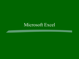 Microsoft Excel - Kansas State University