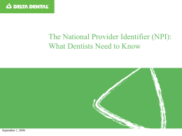 NPI - Delta Dental