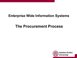 Enterprise Wide Information Systems