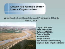 The Rio Grande Project Settlement of 2008