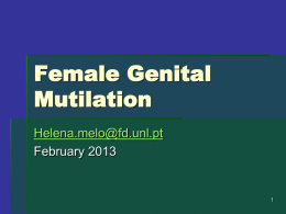Female Genital Mutilation - Faculdade de Direito da UNL